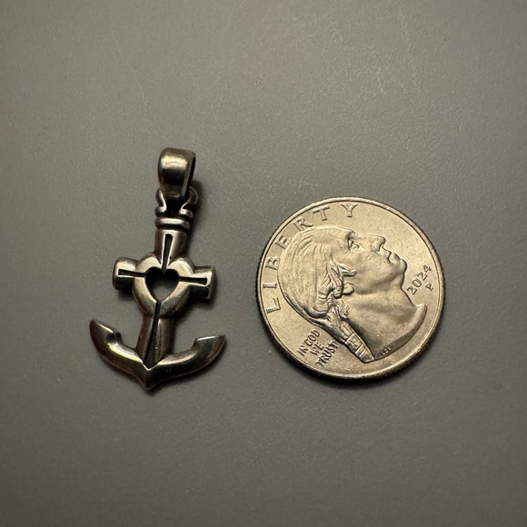 RETIRED James Avery anchor, cross and heart pendant - Picture 4 of 4